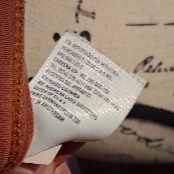 American Eagle Outfitters Strappy Rust Orange Halter Crop Top Medium - Picture 7 of 10